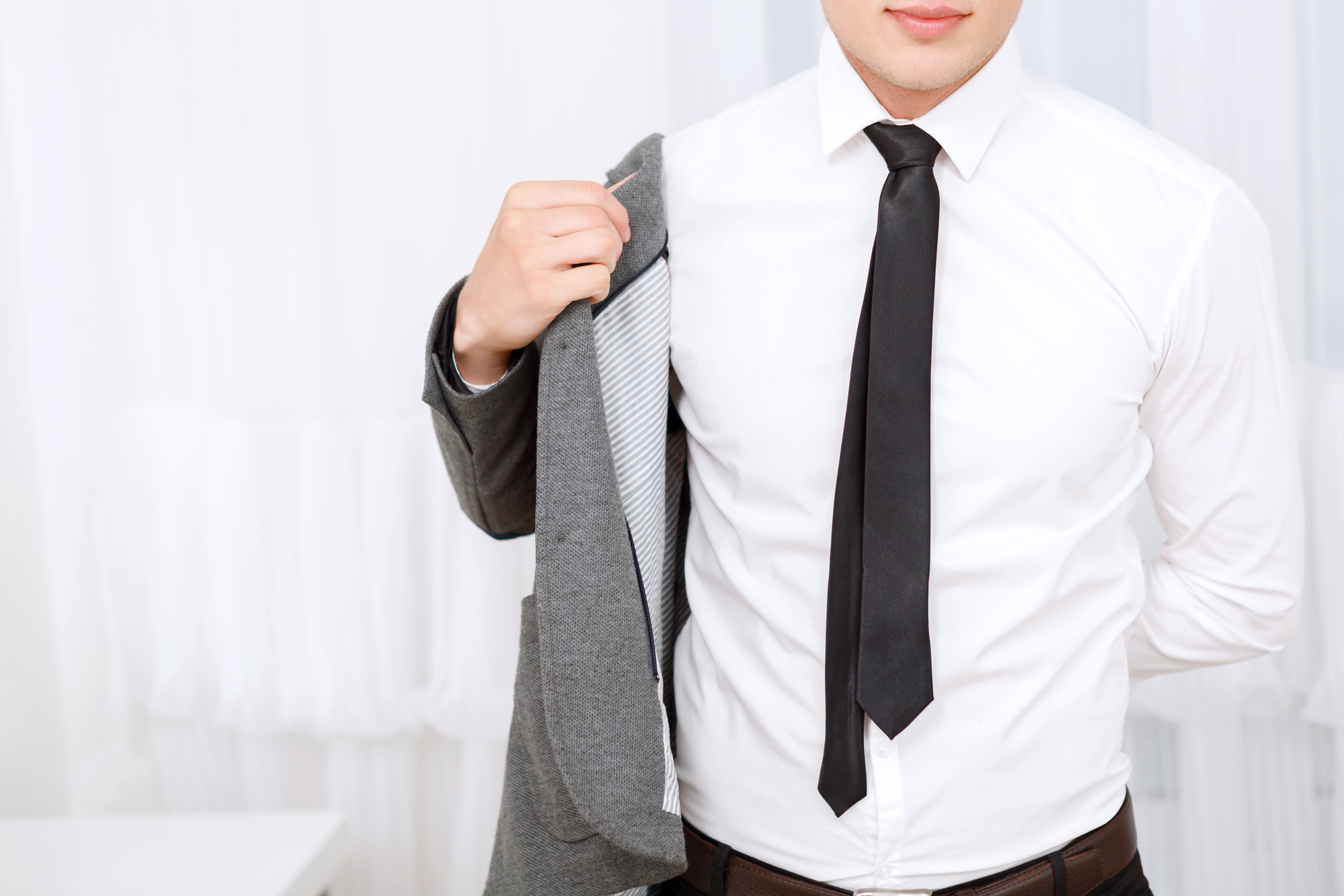 Candidate dressed professionally for an interview