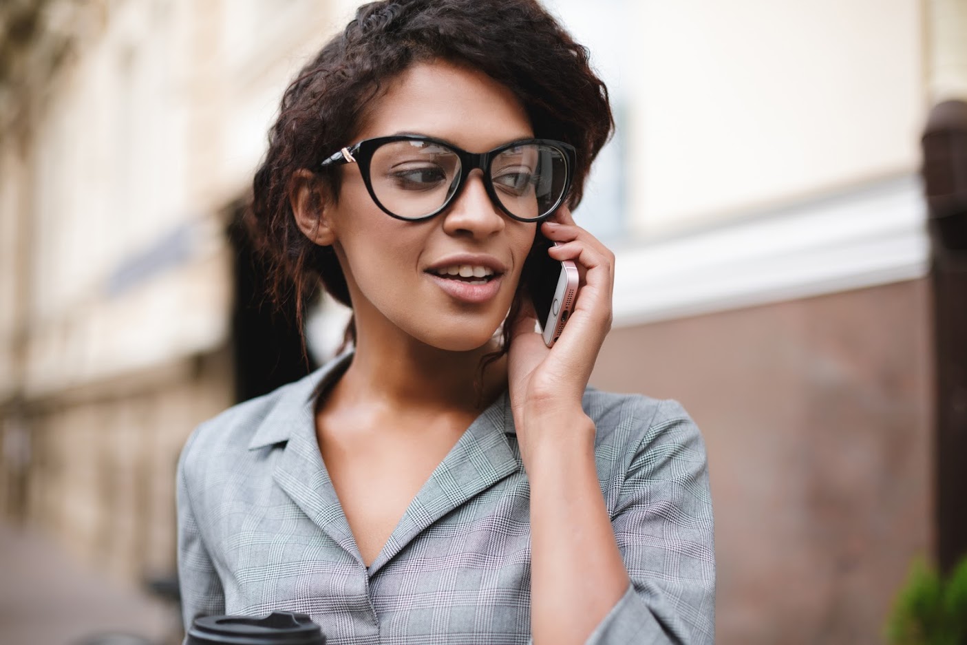 Candidate taking part in a phone interview