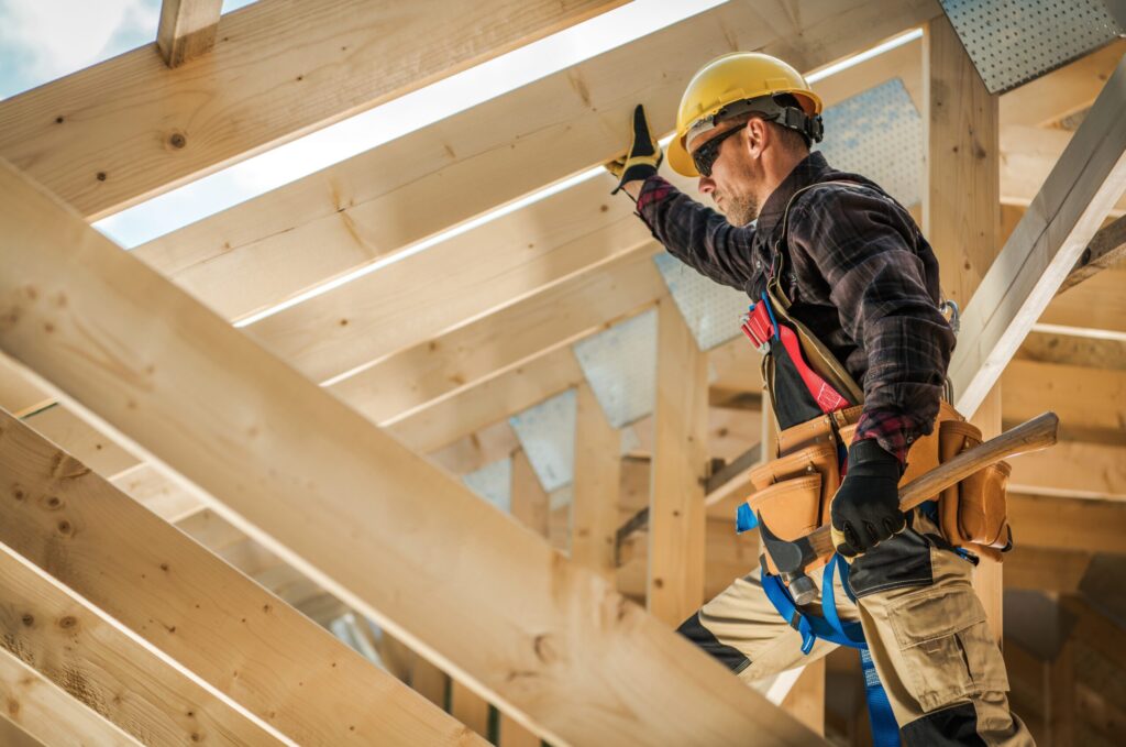 Construction team working on a Tulsa-area job site