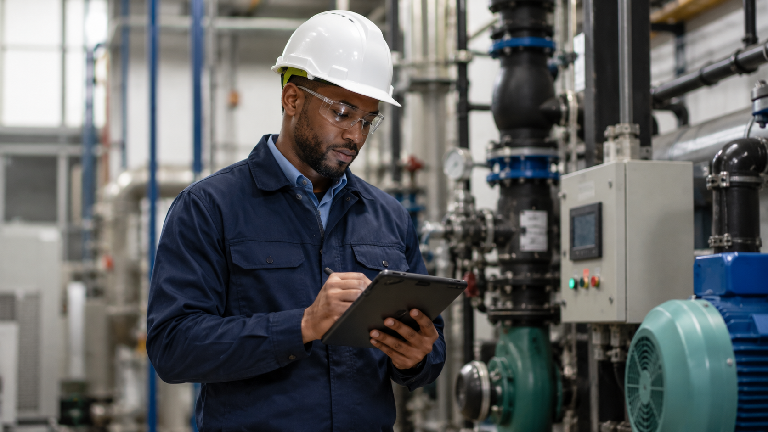 Industrial workforce operating in a production facility